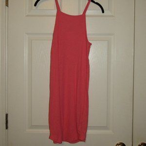 NWT Divided by H&M XS Ribbed Coral/Pink Spaghetti Strap Summer Dress